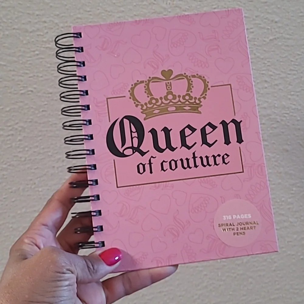 Pink Spiral Journal with Crown Design - Picture 1 of 11